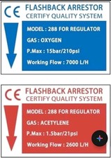 Flashback Arrestor Set Oxygen Acetylene Propane Regulator