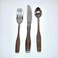 Discontinued Towle Japan 18/8 Wilmington Baby Fork Spoon Set Knife Child Infant