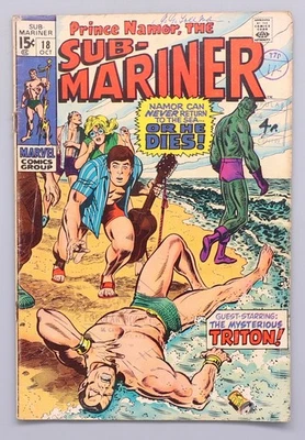 Prince Namor the Sub-Mariner #18 Superhelden Comic Heft Marvel englisch 1968 - Bild 1 von 4