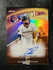 JACKSON CHOURIO 2025 Topps Finest Creators Orange Refractor Auto 8/25 CAV-JC