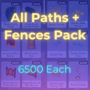 Disney Dreamlight Valley BUILDER Pack | All Paths + Fences 6500 Each