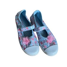 Walkright Girls Canvas shoes Multi-Coloured  Easy Fasten Toe Bump Size 1 Floral