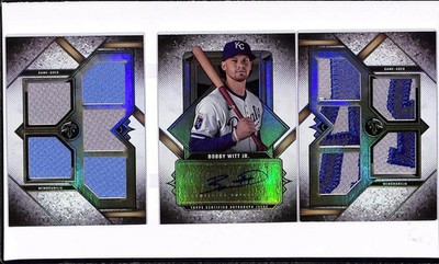 2024 Topps Triple Threads Bobby Witt Jr. Gold Deca Patch Auto Booklet #/9 Royals