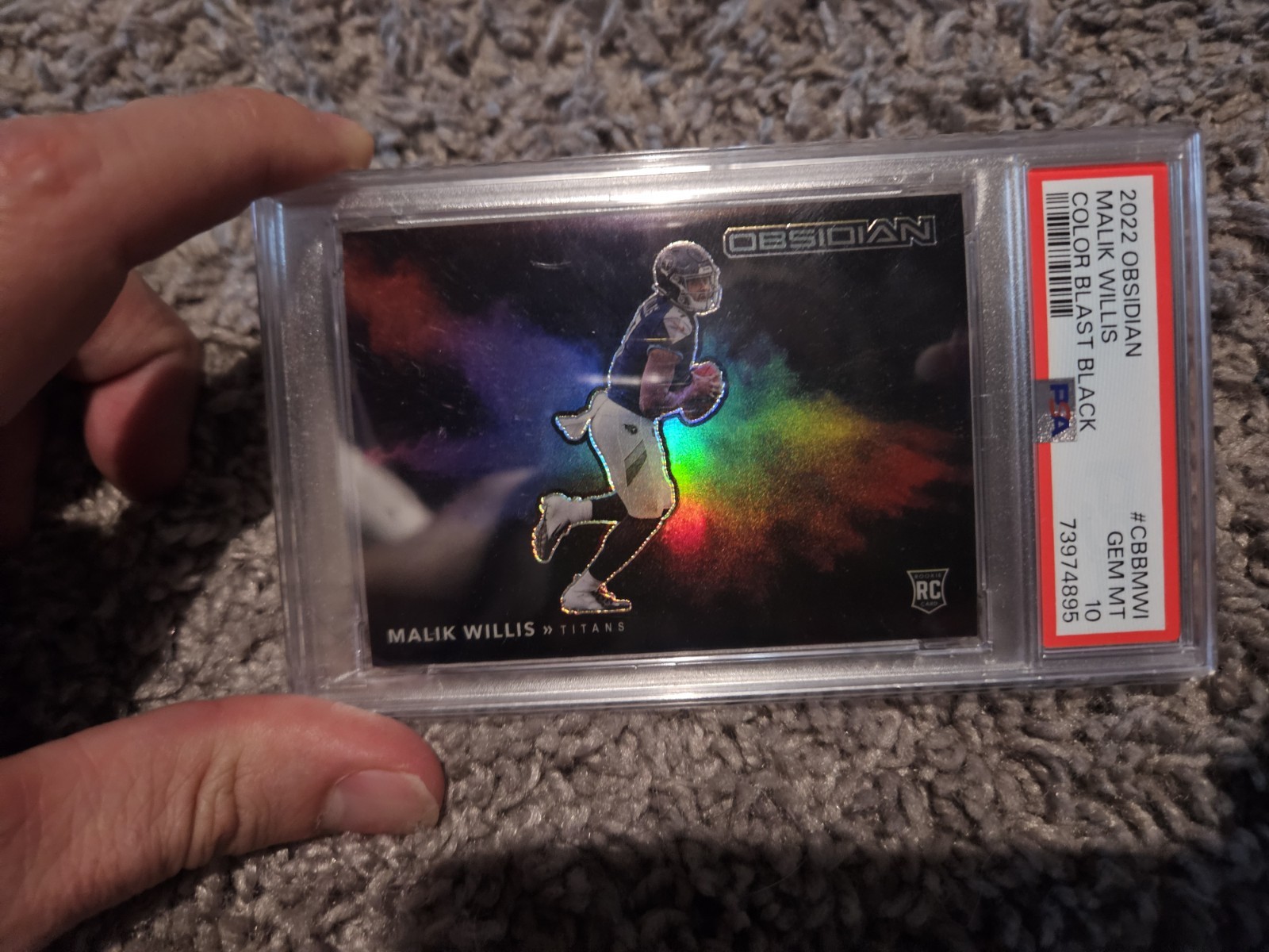 2022 Panini Obsidian - Color Blast Black Malik Willis #CBB-3 (RC)