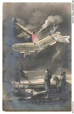 AYNP13-1162-MILITARIA - Soldaten Und Flugzeug Zeppelin
