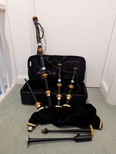 RG Hardie African Blackwood Highland Bagpipes Full Set + Extras