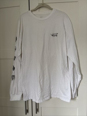 Vans Rowan Zorilla White Long Sleeve T-shirt Sz L Classic Fit Monster Faces