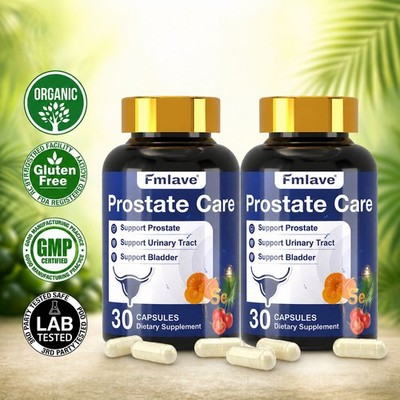 2x Prostate Support Supplement - Saw Palmetto Extract Pumpkin Seed Oil Lycopene