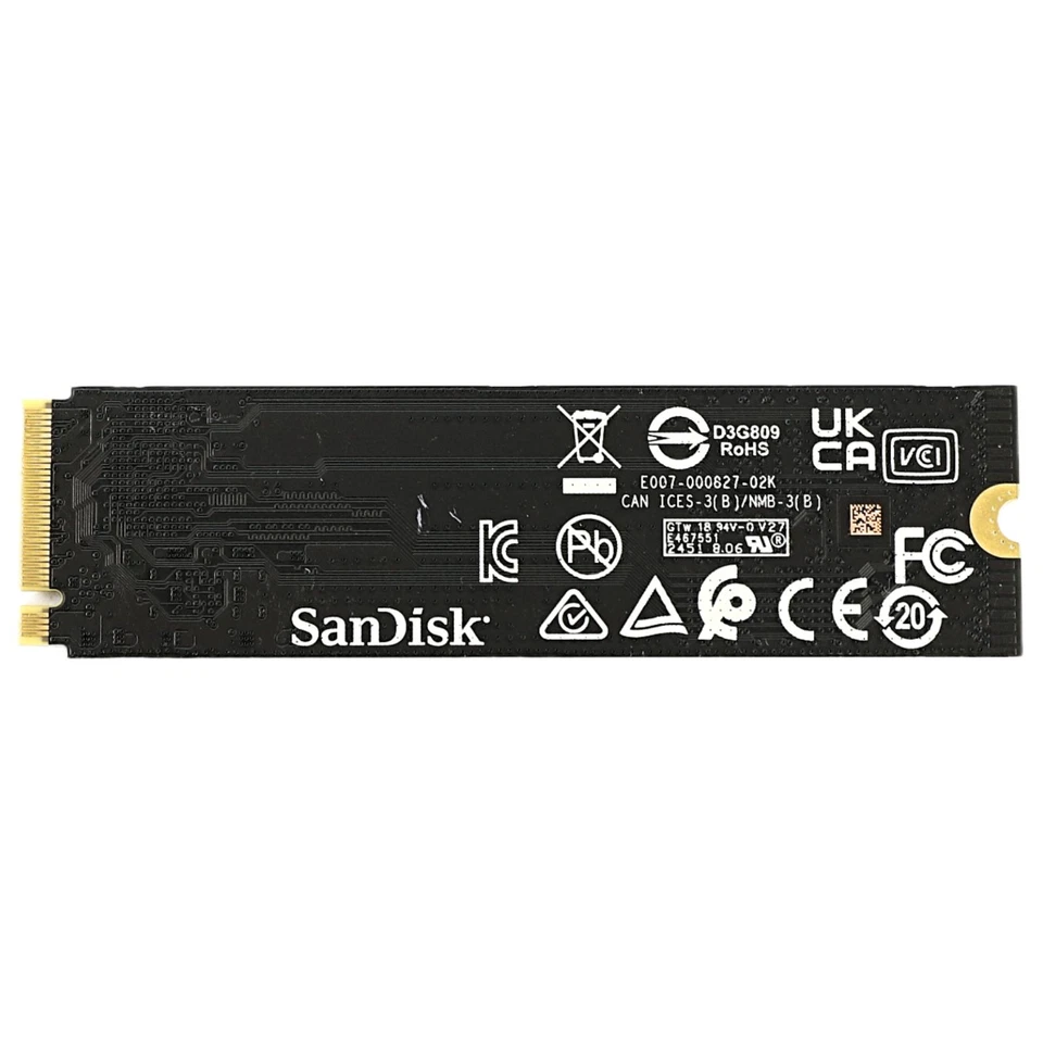 2TB Western Digital  black SN7100 WDS200T4X0E Gen4x4 NVMe SSD M.2 2280 bis 7250  - Bild 3 von 3