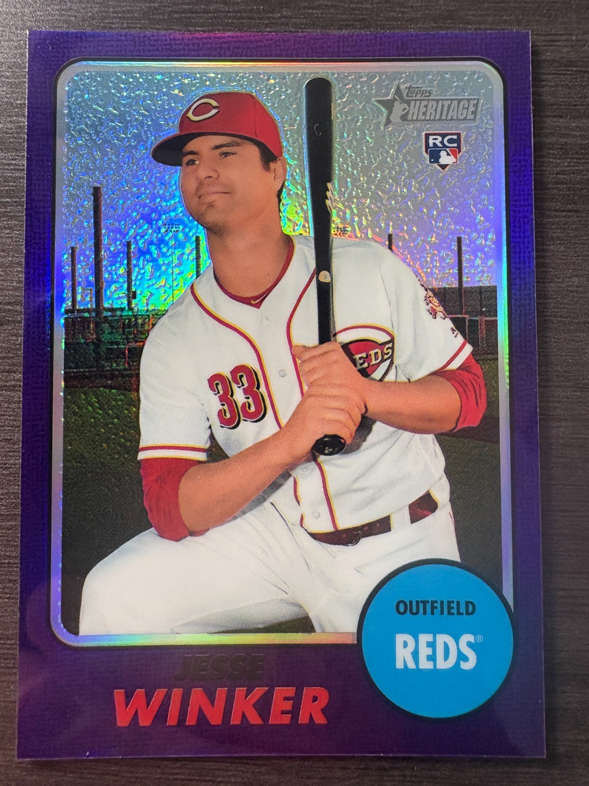 2017 Topps Heritage Chrome Jesse Winker #THC-517 Chrome Purple Refractor