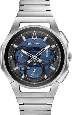 Bulova Herren Armbanduhr 96A205 Herrenuhr Saphirglas Edelstahl 41mm B-Ware
