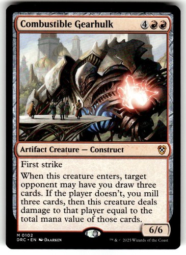 Combustible Gearhulk Commander: Aetherdrift Regular MTG