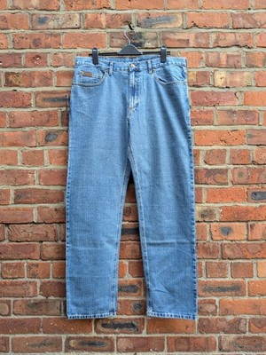 Farah Straight Cut Rigid Denim Jeans Herren Größe W40 L34 Doppelnaht