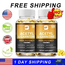 Acetyl L-Carnitine 1500mg, 120 Capsules - Non-GMO and Gluten Free