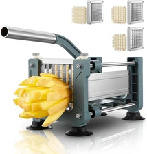 FOHRER French Fry Cutter, Professional Manual Potato Cutter for Fries with 1/2 I