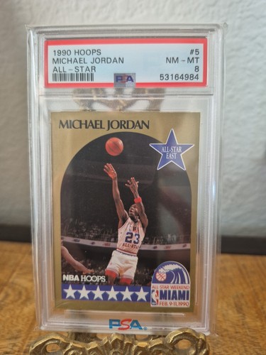 1990 Hoops All Star #5 Michael Jordan PSA 8 - Bild 3 von 6