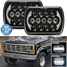 2PCS 7x6" Led Headlights Hi/Lo Beam DRL For 1978-1986 Ford F-150 F-250 F-350 DOT
