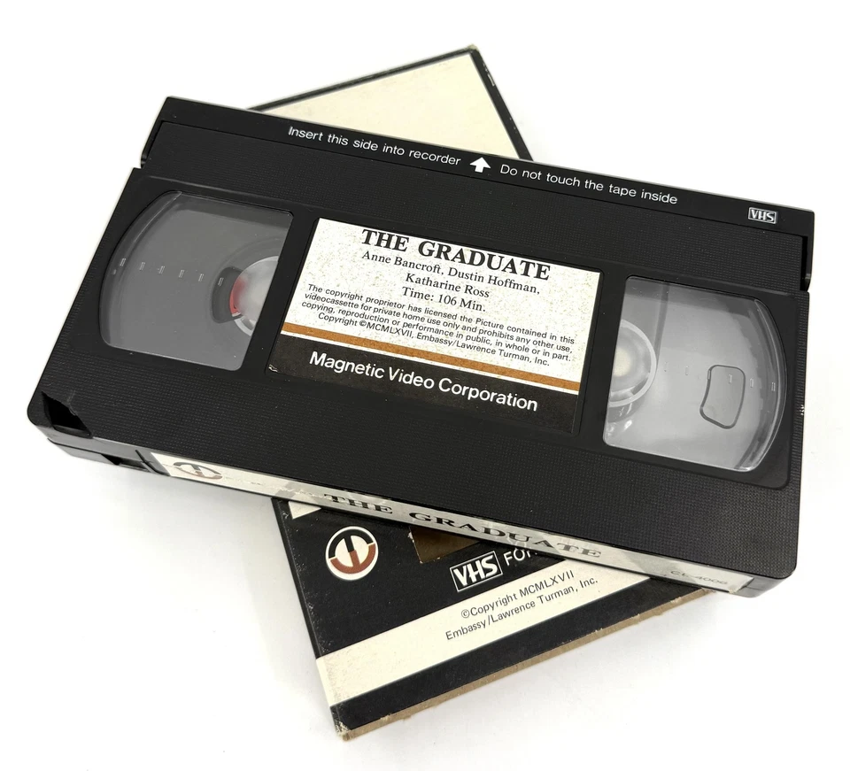 Vintage The Graduate VHS 1978 Magnetic Video Dustin Hoffman Anne Bancroft - Image 3 of 3
