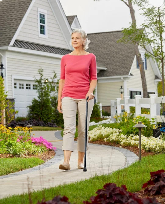 Carex Wooden Walking Cane, Round Handle Wood Cane with Natural Ash Finish and Ru - Image 2 of 4