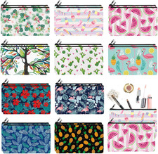 20 Pieces Cosmetic Bag for Women, Roomy Makeup Bags with Zipper Toiletry Bag Pou