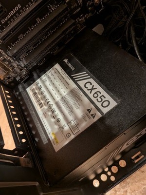 Corsair CX650 80 Plus Bronze Non Modular ATX 650 Watt Power Supply w/power cord 