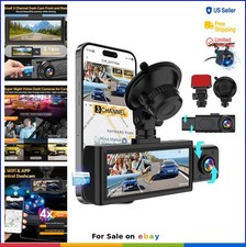 3 Channel Dash Cam Front Rear Inside 4K 2.5K ...