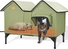 Heated Cat House for outside Cats in Winter, Extra Large Heated Outdoor Cat Hous