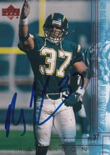RODNEY HARRISON SIGNED AUTO'D 2000 UPPER DECK CARD #182 SAN DIEGO CHARGERS