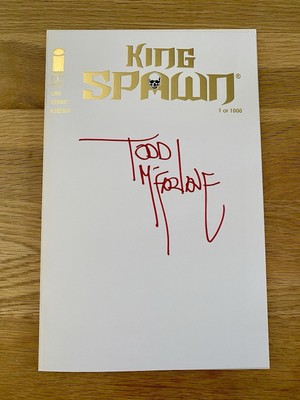  KING SPAWN 1 GOLD BLANK SKETCH COVER SDCC 2023 EXCLUSIVE SIGNED TODD McFARLANE