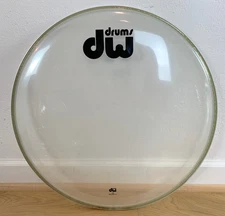 DW DRUM WORKSHOP 20" Stock Batter Bass Kick Drum Head Clear 1-Ply Factory Logo