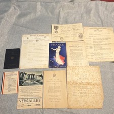 1937 American Legion Itinerary Document Buckingham Palace Letter Whole Set RARE