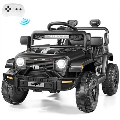 12V Kids Ride on Toy LED Electric Car Battery Power Wheel Jeep w
