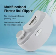 Electric Nail Clippers Automatic LED Light Trimmer Toe Cutter  USB  Rechargeable