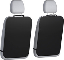Back Seat Cover for Kids, 2 Pack X-Large Waterproof Kick Mats Backseat Protector