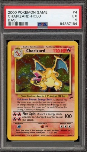 Pokemon Charizard Base Set 2 Holo Rare #4 PSA 5