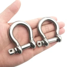 2 Pcs 3/8 Inch Screw Pin Anchor Shackle, MYYZMY 304 Stainless Steel Shackles... 