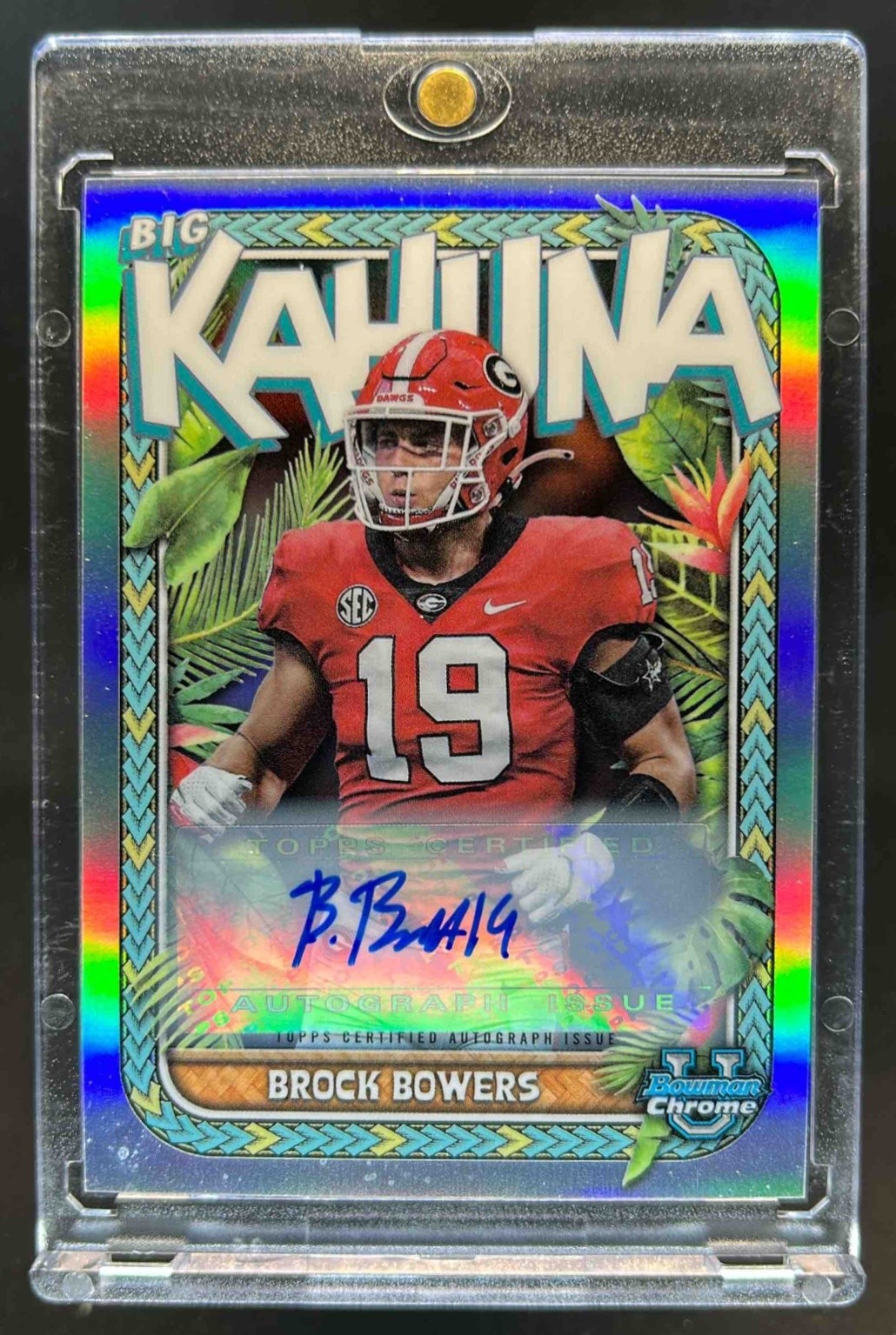 2023 Bowman U Chrome Brock Bowers The Big Kahuna Auto #76/150 Bulldogs