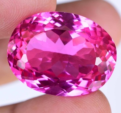 Gemsmyriad Mogok Pink Ruby 39,15 ct Oval Schliff Natur AGSL Zertifiziert