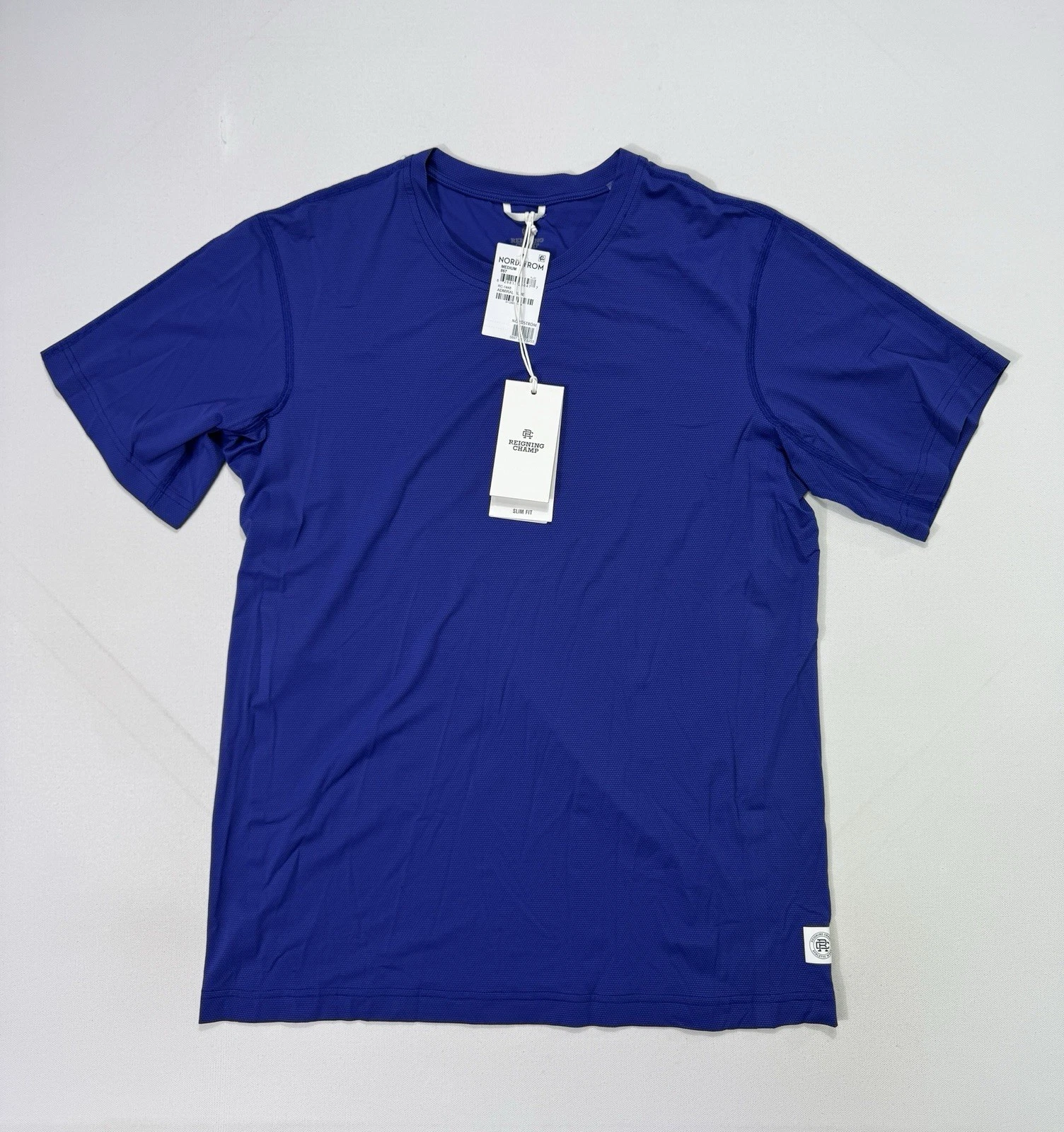 Reigning Champ Cordura Training Blue Shirt Men's Medium NWT Performance Crew Tee