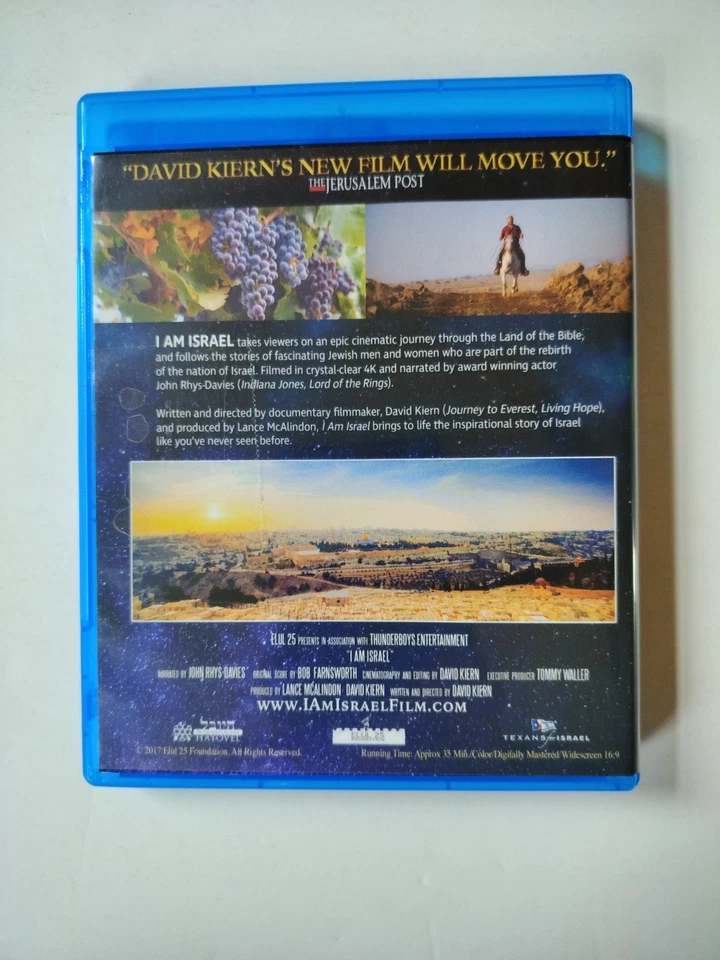 I Am Israel (2017 Blu-Ray) Narrator John Rhys-Davies, David Kiern Film - Image 2 of 2