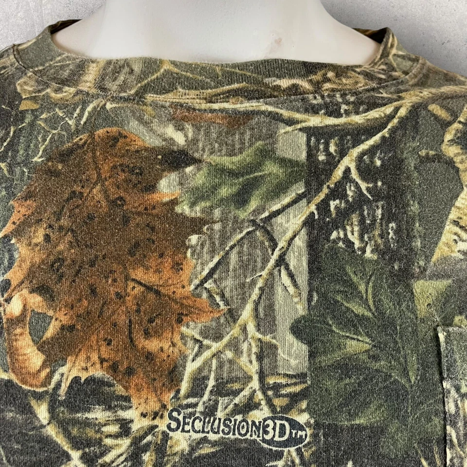 Cabelas Shirt Mens 2XL Seclusion Camo 3D Hunting Pullover Military Camp 1440 - Image 3 of 4
