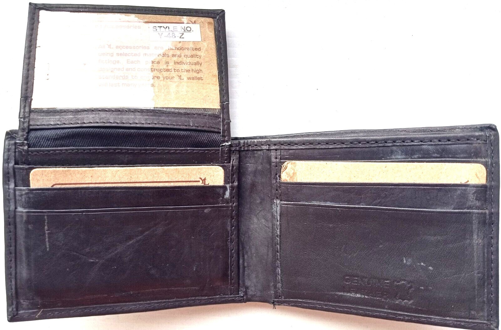 Slim Genuine Leather Bi-Fold Wallet for Men with ID Window & 10 Card Slots-image