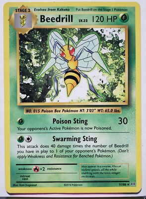 Beedrill 7/108 PL - B2G1F - Rare XY Evolutions Pokemon Card - $2