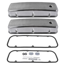 3-1116 Tall Finned Aluminum Valve Covers Polished For Chevy Bbc 402 427 454 3-1116 Tall Finned Aluminum Valve Covers Polished For Chevy Bbc 402 427 454