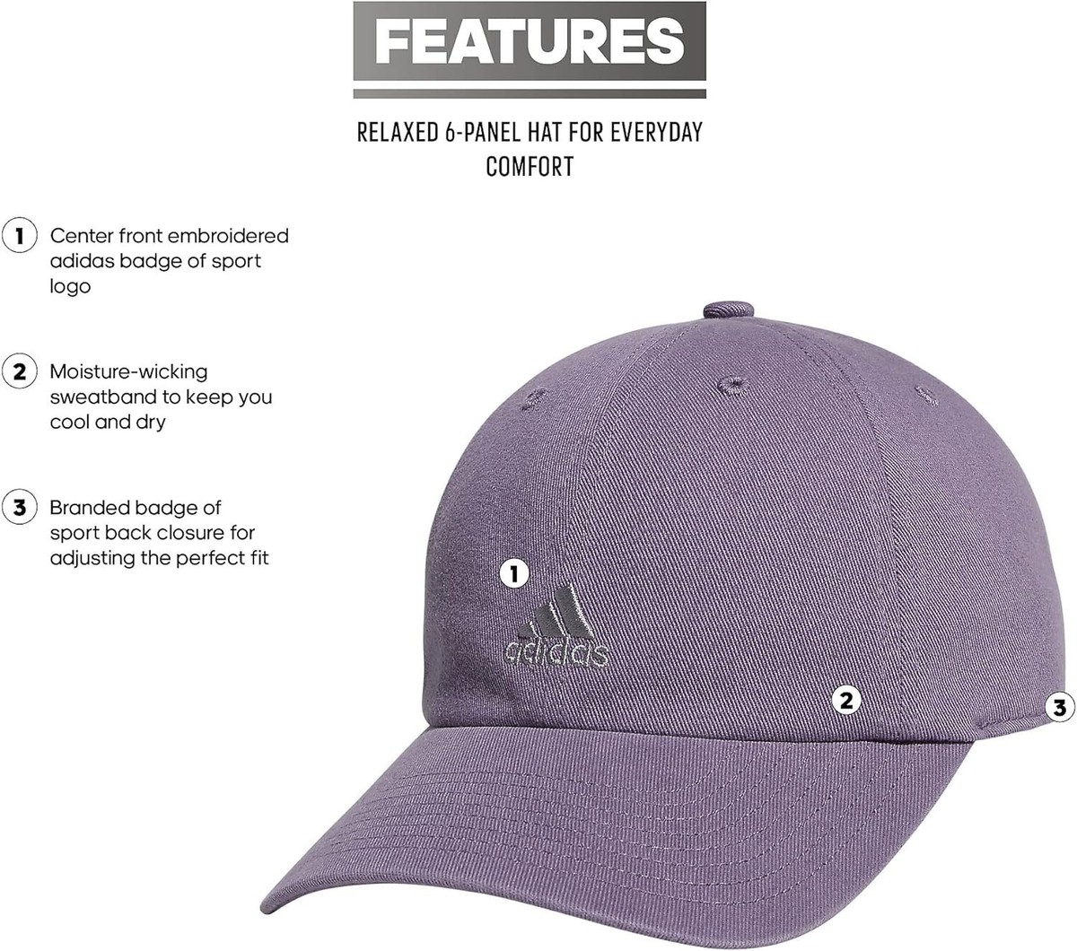 adidas Saturday Relaxed Adjustable Cap One Size, Shadow
