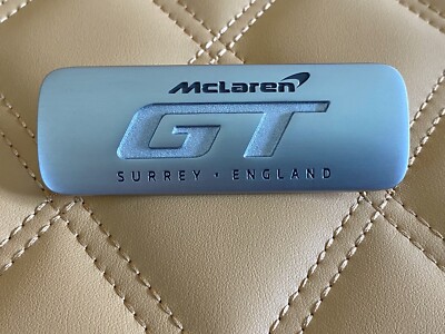 Mclaren GT Interior Emblem Badge Plaque OEM MSO Dedication Badge 2020 onwards 