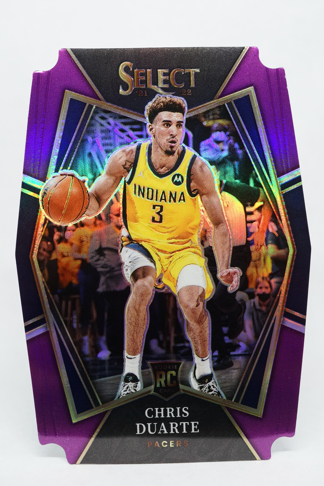 2021 Panini Select Premier #146 Purple Prizm Die-Cut 71/99 Chris Duarte Rookie