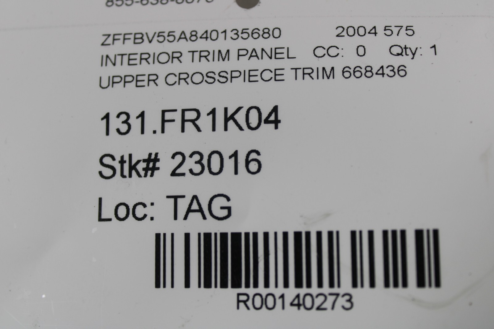 Ferrari 575, Sun Visor Trim Panel, Used, P/N 668436