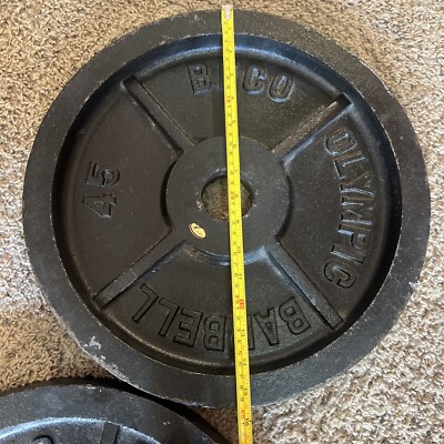 Poids Olympique BFCO - 2 X 10 Lbs (environ 2 X 4,5 Kg) - Ancien - Occasion
