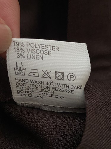 Eastex Trouser Suit Polyester Viscose Linen Embroidered - Jacket 12 Trousers 10 - Picture 10 of 11